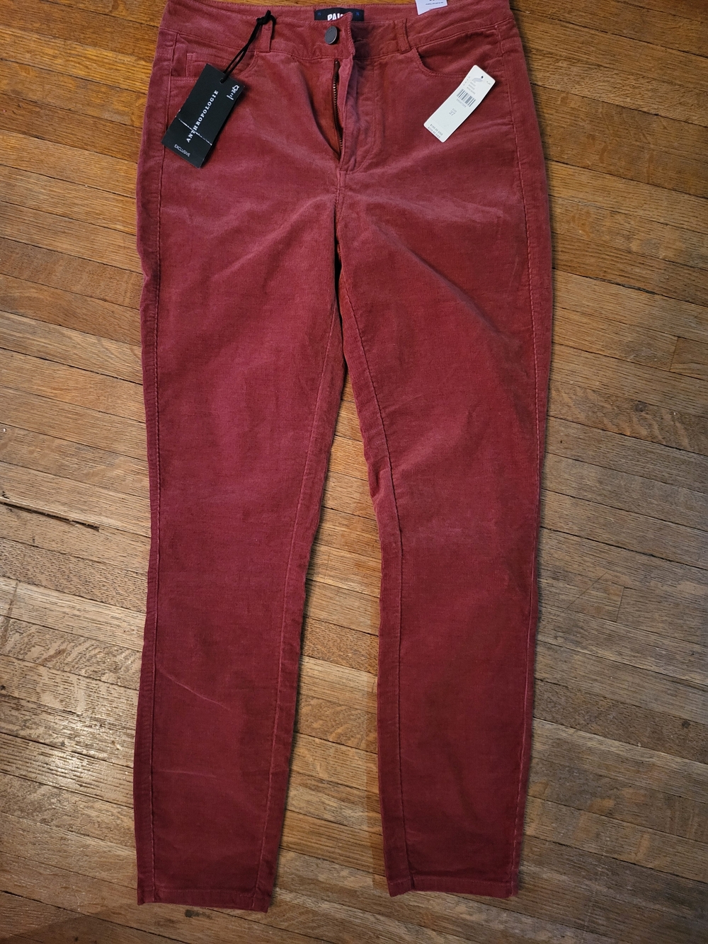 Anthropologie Skinny Corduroy Jeans in Deep Rust